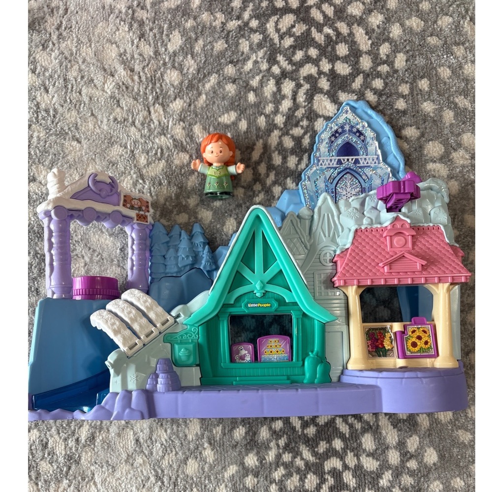 Fisher Price Little People Disney Frozen Arendelle Castle Playset Anna CLEAN